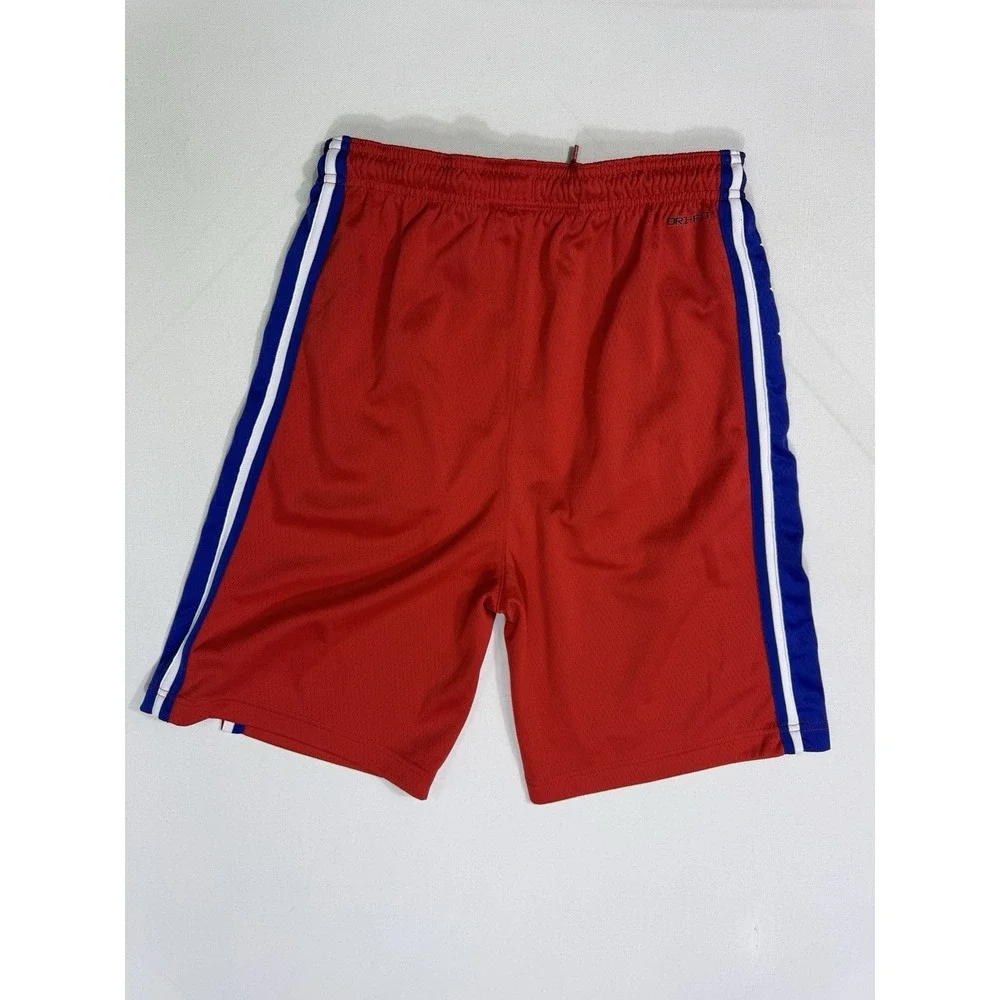 Philadelphia 76ers Nike NBA Basketball Shorts Boys XL Red Dri-Fit NBA SS3RD